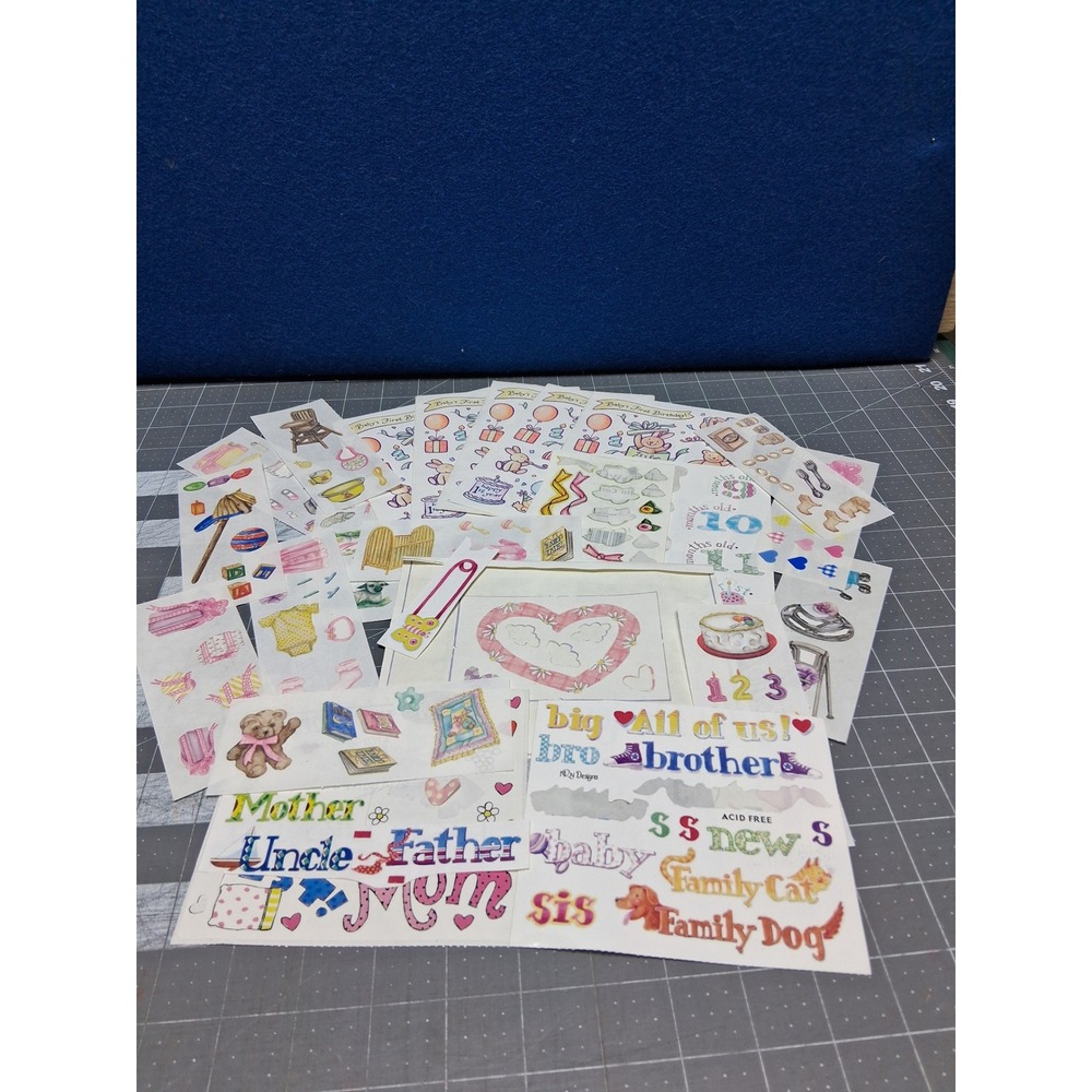 Creative Memories N2N Designs Baby Stickers Multicolor Nursery Scrapbook Lot